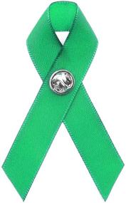 img 3 attached to 🎗️ Shop these Green Satin Awareness Ribbons with Clutch Pins (5/8in, Pack of 50) for a Meaningful Cause