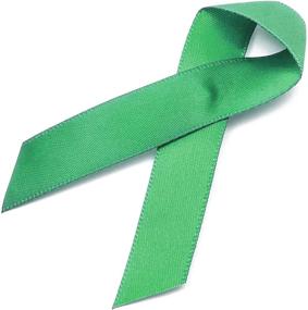 img 2 attached to 🎗️ Shop these Green Satin Awareness Ribbons with Clutch Pins (5/8in, Pack of 50) for a Meaningful Cause