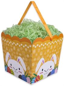img 4 attached to Hohomark Easter Basket Grass Collapsible