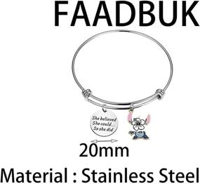 img 3 attached to 🎁 FAADBUK Ohana Jewelry: Cartoon Lover Gift, Y Lariat Jewelry, Perfect Gift for Cartoon Fans