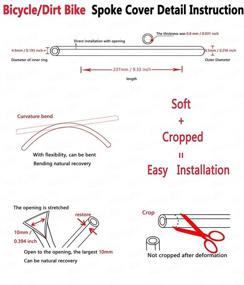 img 3 attached to Красочные декорации для велосипедного колеса - Супер поп обмотки для спиц велосипеда (72 шт., черные) - Идеально подходит для детей, одноклассников и любителей велоспорта!