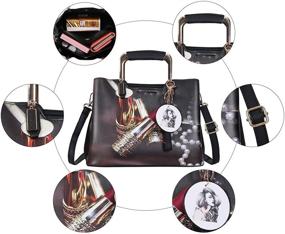 img 2 attached to 👜 Кожаные сумки на плечо Qiayime: стильная портфельная сумка и кошельки для женских сумок