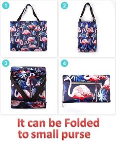 img 2 attached to Utility Flamingo Foldable Waterproof Girlfriend Women's Handbags & Wallets