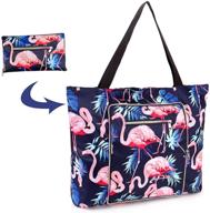 utility flamingo foldable waterproof girlfriend women's handbags & wallets logo