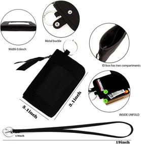 img 1 attached to DONGGANGAJI Classic Black R Women's Wallet with Lanyard - Handbags & Wallets for Women