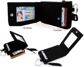 img 3 attached to DONGGANGAJI Classic Black R Women's Wallet with Lanyard - Handbags & Wallets for Women