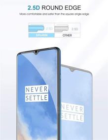 img 1 attached to 📱 Защитите и улучшите свой OnePlus 7T с защитными стеклянными пленками SPARIN [4 шт.] - идеальная посадка и премиальное качество