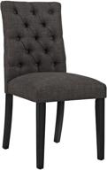 🪑 modway eei-2231-brn mo- duchess contemporary tufted button upholstered fabric parsons dining chair in brown logo