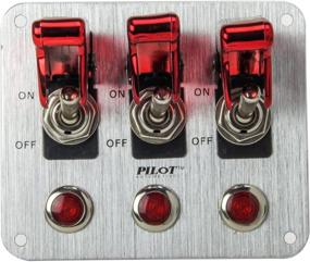 img 3 attached to 🔴 Pilot Automotive PL-SW53R 3-Row Red Anodized Safety Cover Toggle Switch with Red Indicator Lights for Enhanced Performance