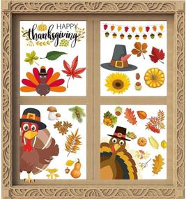 img 2 attached to Набор стикеров "Thanksgiving Window Clings" - 113 штук осенних украшений для стеклянного окна - тема праздника индейки.