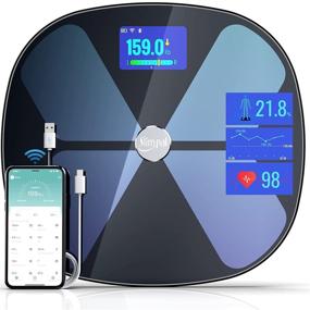 img 4 attached to 📊 Introducing the Slimpal Smart Scale with Body Fat and Water Weight: WiFi and Bluetooth Enabled, Rechargeable Digital Scale with Large Display for Heart Rate, Weight Trend & 15 Body Composition BMI Analyzer