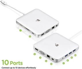 img 2 attached to Impressive IOGEAR Compact USB-C Docking Station with PD Pass-Thru - GUD3C03: Ultimate Connectivity Hub