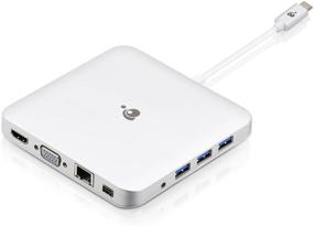 img 4 attached to Impressive IOGEAR Compact USB-C Docking Station with PD Pass-Thru - GUD3C03: Ultimate Connectivity Hub