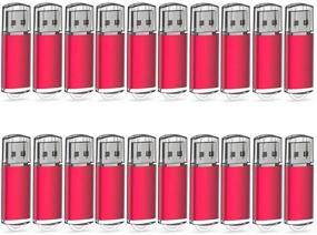 img 4 attached to 💽 JUANWE 20 Pack 4GB USB Flash Drives - Red, USB 2.0 Thumb Drive, Bulk Jump Drive with Protective Cap and LED Indicator - Ideal Memory Stick for Computer/Laptop/External Memory Storage