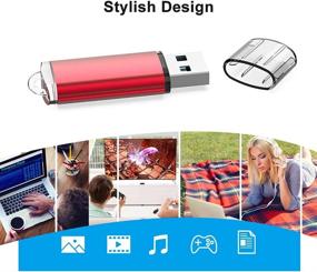 img 2 attached to 💽 JUANWE 20 Pack 4GB USB Flash Drives - Red, USB 2.0 Thumb Drive, Bulk Jump Drive with Protective Cap and LED Indicator - Ideal Memory Stick for Computer/Laptop/External Memory Storage