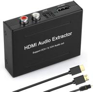 🔊 4k hdmi аудиоэкстрактор - hdmi в hdmi + аудио (spdif + rca stereo) конвертер для apple tv, fire tv, blu-ray players - hdmi в оптический аудио конвертер с поддержкой hdmi и оптического кабеля логотип