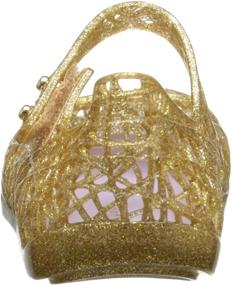 img 2 attached to Mini Melissa CA Ballet Mary Jane for Toddlers - Gold Glitter, Size 5M
