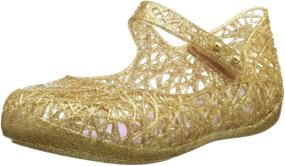 img 4 attached to Mini Melissa CA Ballet Mary Jane for Toddlers - Gold Glitter, Size 5M