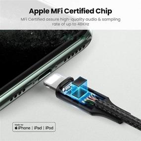 img 3 attached to 🍏 Apple MFi Certified Lightning to 3.5mm Audio Cord for iPhone/iPad/iPod, iOS 14 Compatible 3.5mm AUX Cable - Black