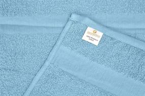 img 1 attached to 🛀 Cotton Salon Towels (12-Pack, Light Blue, 16x27 inches) - Soft Absorbent Quick Dry Gym-Salon-Spa Hand Towel: Get the Best in Comfort and Quality!