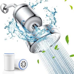 img 4 attached to PECHAM High Output Filtered Shower Head Water Filter Set - 17 Stage Shower Filter for Hard Water with 2 Cartridges