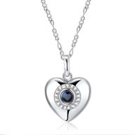 necklace roses heart pendant diamond logo