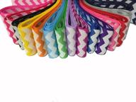 pepperlonely chevron printed grosgrain ribbon logo