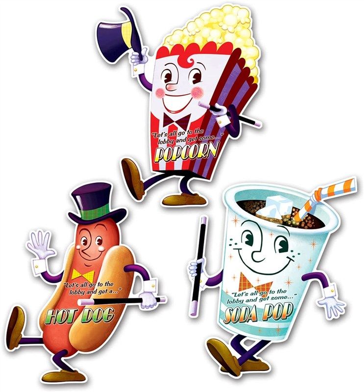 movie night cutouts 3pc pkg 로고