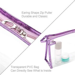 img 2 attached to QKURT 7-Pack Transparent Waterproof Cosmetic Bag Set - Portable PVC Clear Makeup Pouches for Travel, Vacation and Bathroom - Fashionable and Practical Toiletry Bags