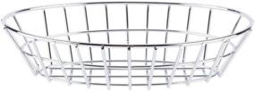 img 2 attached to 📦 Enhance Your Kitchen Organization with G.E.T. Enterprises Chrome Oval Metal Wire Basket from Metal Wire Baskets Collection