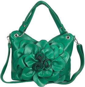 img 4 attached to Grey Zzfab Flower Purse Clasp Women's Handbags & Wallets - Wallets Collection