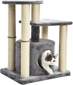 img 3 attached to AmazonBasics Cat Tree Condo Small