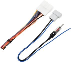 img 2 attached to 🔊 Enhance your Ride: RED WOLF Car Radio Speaker Wire Harness & Antenna Adapter for 2007-2013 Nissan Infiniti Murano