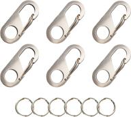 🔑 swatom small stainless steel carabiner keychain - compact snap hook accessory for keys логотип