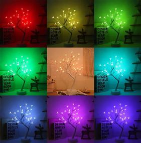 img 4 attached to 🌸 Flower Tree Cherry Blossoms Bonsai Table Lamp - 16 Color Changing with Christmas Birthday Gift for Girls, Kids, and Women - Ideal Holiday and Party Home Room Decoration …(Cherry)