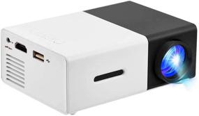 img 4 attached to 📽️ Mini Projector: Portable Multimedia Home Theater with HDMI/AV/USB Interface - 320x240 Resolution, Built-in Stereo Speaker (Black-White)