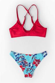img 1 attached to Get Summer-Ready with CUPSHE Women's Floral Print Knot Adjustable Bikini Sets