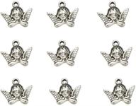 ✨ 50 pcs tibetan antique silver fairy angel charms pendant - diy jewelry making accessaries 19x16mm logo