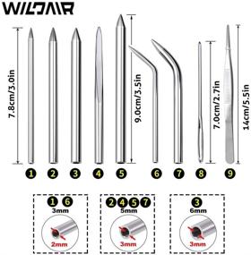 img 1 attached to 🧵 WILDAIR Marlin Spike: 12 Lacing Needles/Fids Kit for Paracord & Leather Work - Paracord FID Set, Stitching Needles & Smoothing Tool