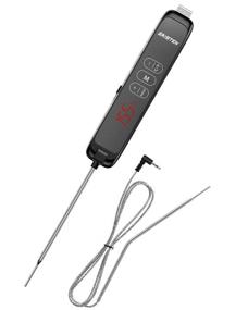 img 4 attached to Ultimate 2 in 1 Digital Meat Thermometer: Dual Probe for Oven, Griller, Smoker - Waterproof, Handheld Touchscreen, Magnetic Supported!