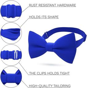 img 3 attached to 🎩 Timeless Pre-Tied Bow Tie: Premium Men's Accessories - Ties, Cummerbunds & Pocket Squares