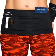 🏃 avanto slim fit running belt with wrist wallet and zippered phone holder - ideal for running, travel, and everyday use - unisex design for enhanced comfort and convenience logo