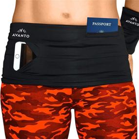 img 4 attached to 🏃 AVANTO Slim Fit Running Belt with Wrist Wallet and Zippered Phone Holder - Ideal for Running, Travel, and Everyday Use - Unisex Design for Enhanced Comfort and Convenience