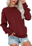 🌸 orchidays women's casual crewneck sweatshirts: long sleeve cute tunic tops in loose fit pullovers логотип