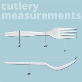 img 2 attached to 🍴 Pack of 50 Plasticpro Disposable Heavyweight White Plastic Forks