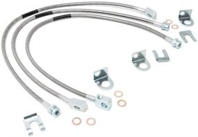 img 2 attached to 🔧 Rough Country Extended Stainless Brake Lines: Enhanced Performance for 87-06 Jeep Wrangler TJ YJ, 84-01 Cherokee XJ, Full Set