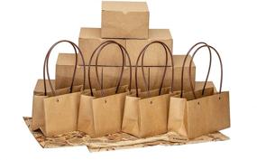 img 4 attached to 📦 37-Piece Kraft Brown Paper Set - Square Boxes with Lids, Kraft Paper Bags, and Gift Tags - Includes Natural Jute Twine for Enhanced SEO