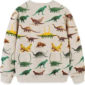 img 3 attached to 😍 Adorable BTGIXSF Little Boys Cotton Crewneck Cartoon Long Sleeve Pullover Sweatshirts Tops for Every Day Wear