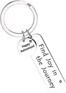 find joy in the journey: anlive keychain – inspirational retirement gift logo