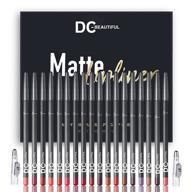 💄 premium 18 colors waterproof lip liners pencil set by dc-beautiful with 2 sharpeners | long-lasting matte makeup lipliners (2021 upgraded) logo